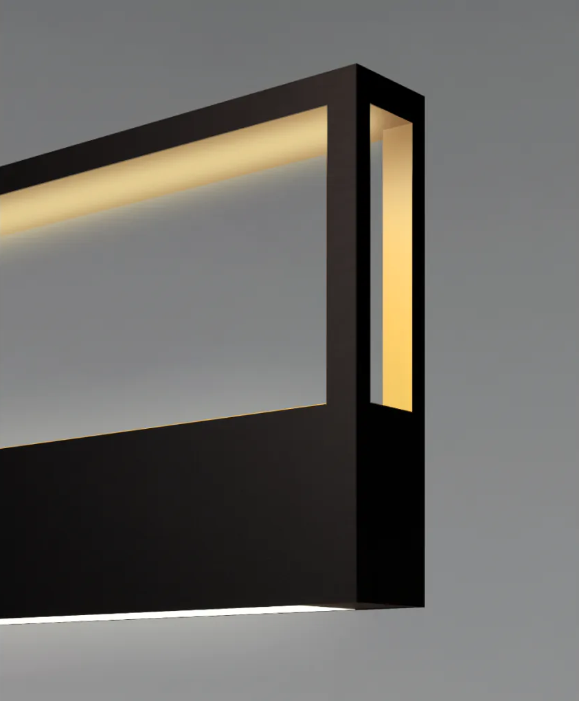 Vertical Lens LED Linear Pendant with Downlight