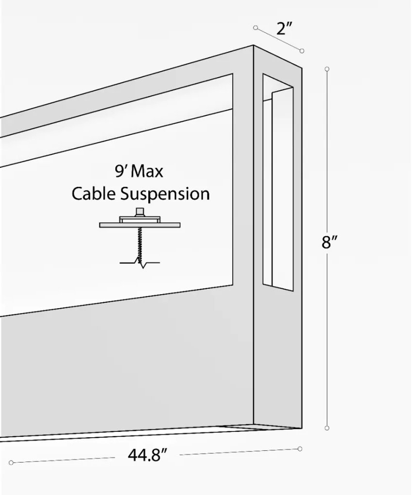 Vertical Lens LED Linear Pendant with Downlight