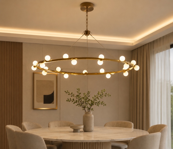 Globe Ring Chandeliers