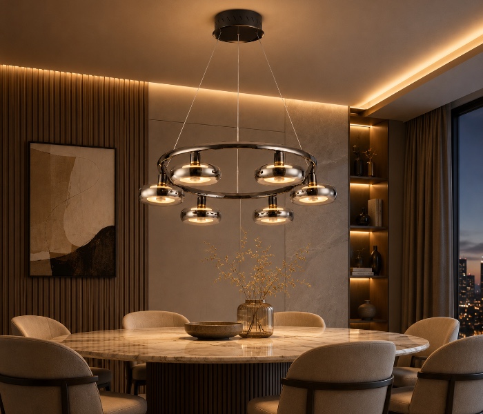 Modern Disc Ring Chandeliers