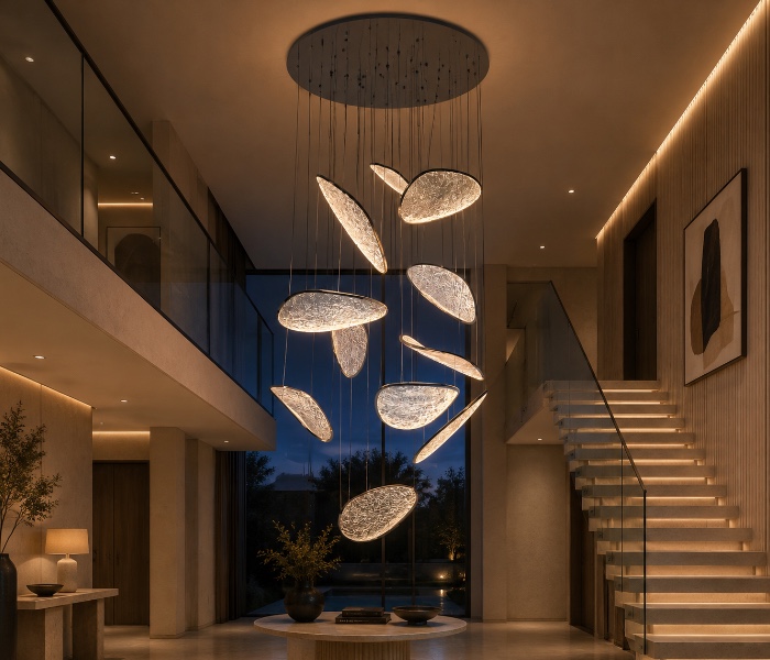 Cascading Petal Chandelier