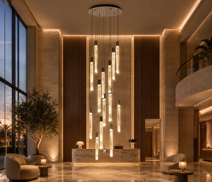 Cascading Cylinder Chandelier