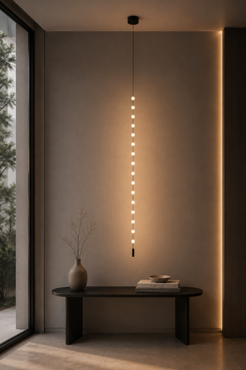 Vertical Globe String Pendant