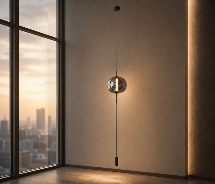 Modern Vertical Globe Pendant