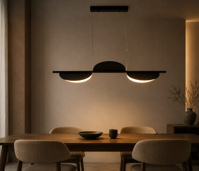 Linear Half-Moon Suspension Light