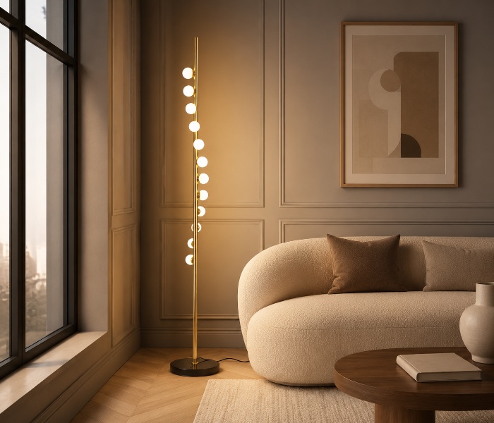 Spiral Globe Floor Lamp