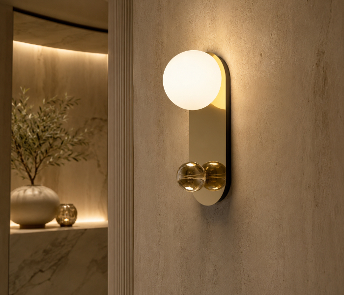 Geometric Pill & Globe Wall Sconce