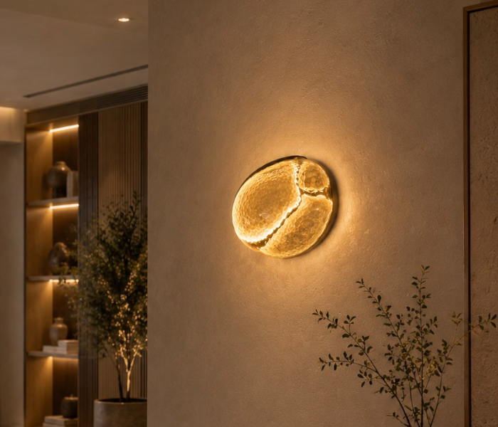 Organic Textured Glass Sconce